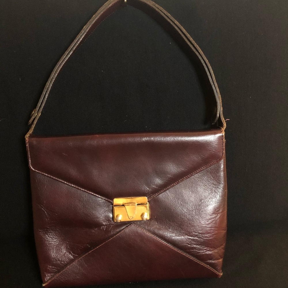 Purse Leather Shoulder Bag Circa 1960s/70s